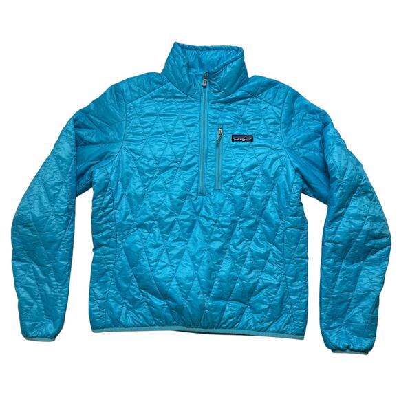 PATAGONIA Womens Nano Puff Pullover Quilted Jacket Water Blue Size Small #84025 - Picture 4 of 11
